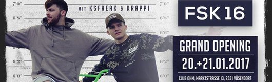 Grand Opening ★ mit Ksfreak & Krappi ★ FSK16 am 20.01.2017 @ Club Ohm