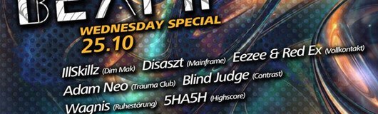 BEAT IT Wednesday Special (next day is a holiday) am 25.10.2017 @ Flex
