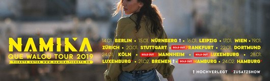 Namika • Que Walou Tour 2019 • Wien (A) am 17.01.2019 @ Arena Wien