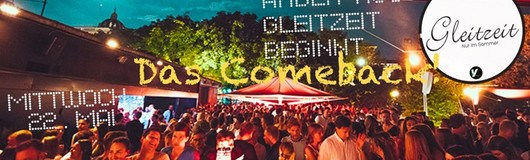 Gleitzeit im Volksgarten - Das Comeback am 22. Mai. - Ab 20 Uhr am 22.05.2019 @ Volksgarten