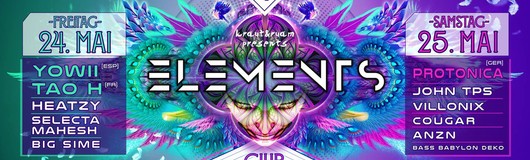 ELEMENTS Club Festival - 24 + 25 Mai - Club Spielplatz am 24.05.2019 @ Club Spielplatz